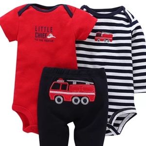 Boy's 3 Piece Fire truck set